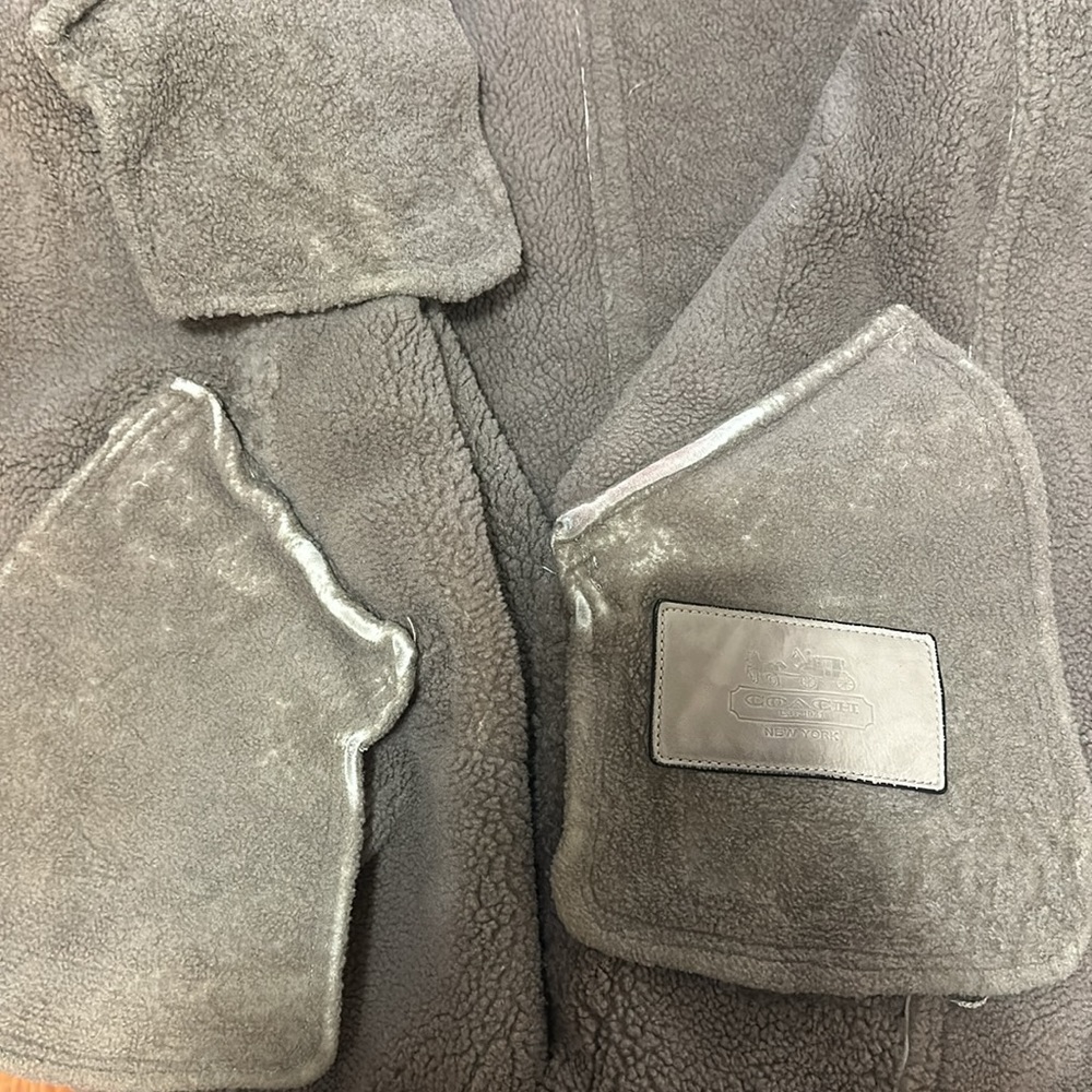 Coach Suede Leather Shearling Jacket size Small - Picture 6 of 7